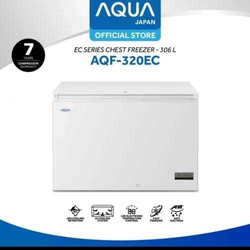 AQUA Chest Freezer Box 306Liter AQF-320EC Lemari Pembeku AQF 320EC AQF320 BERGARANSI RESMI
