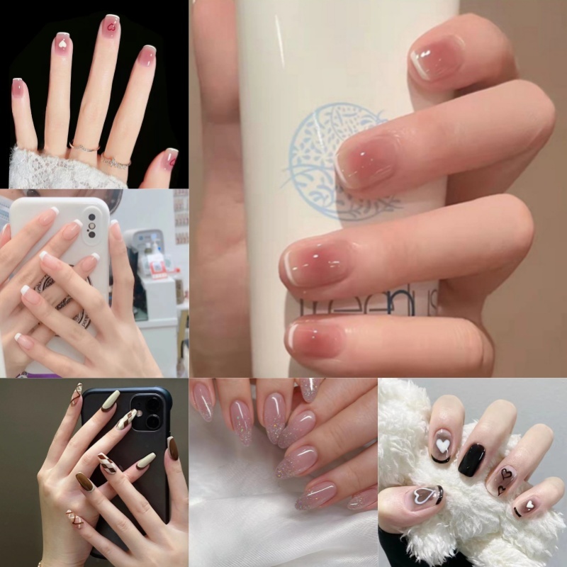 Press On Nails Nail Art Kuku Palsu Kuku Palsu Anak Fake Nails Nail Art