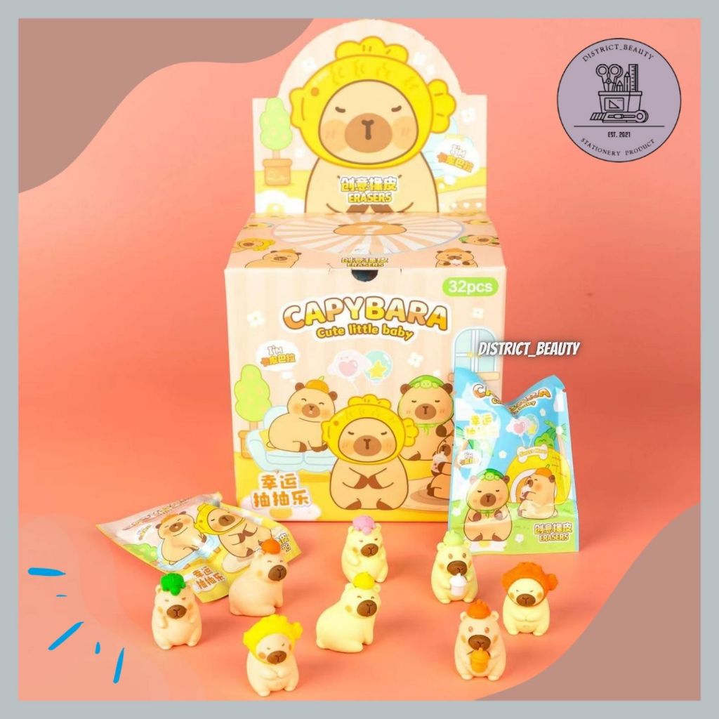 

PENGHAPUS MISTERI CAPYBARA PENGHAPUS BLIND BOX CAPYBARA ERASER PENGHAPUS PENSIL 3D BONEKA CAPYBARA MISTERI