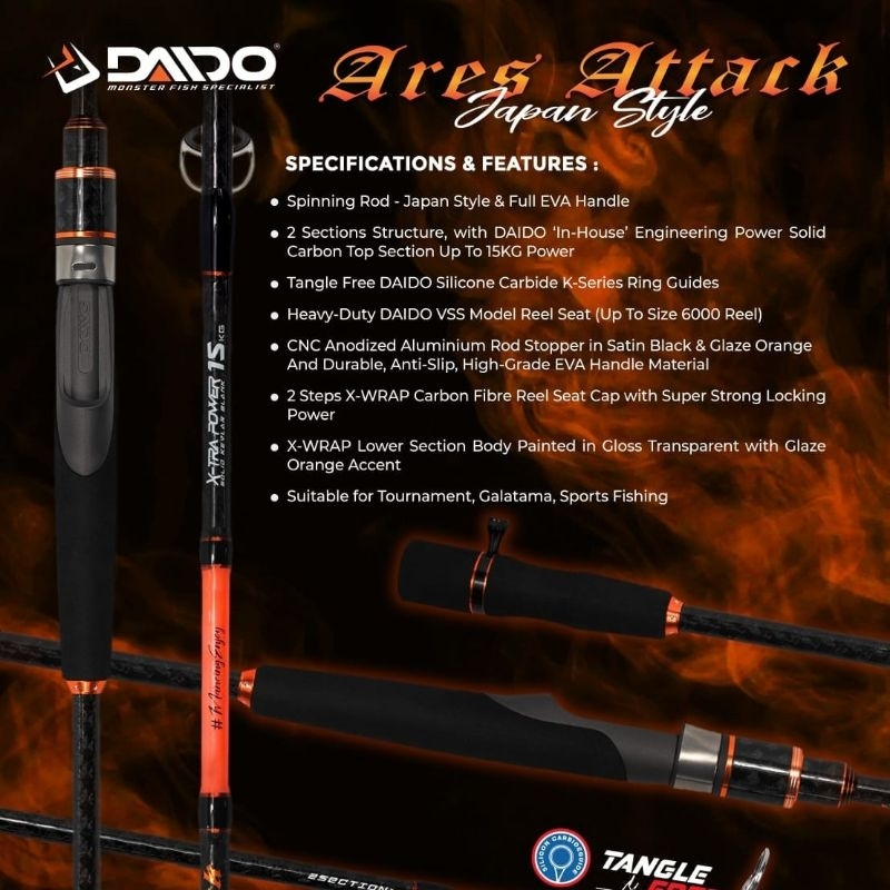 JORAN CASTING DAIDO ARES ATTACK 180 CARBON SOLID
