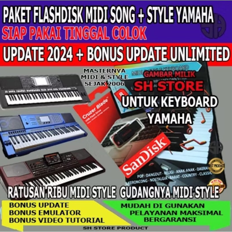 Update 2024 style MIDI song KORG Yamaha pa600-1000 lengkap