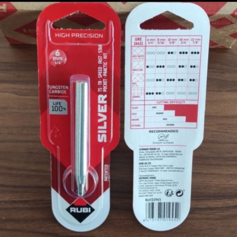 RUBI mata pisau Alat pemotong keramik granit 8 Mm (5/16") Rubi Original