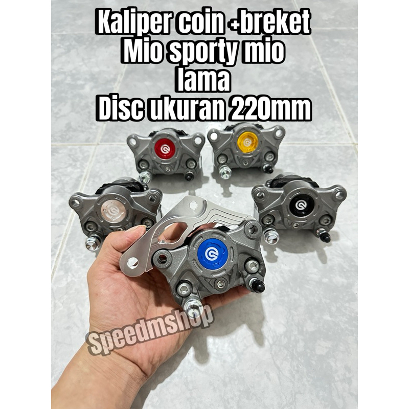 PAKET KALIPER COIN PLUS BREKET MIO SPORTY MIO LAMA UKURAN 220MM KALIPER PLUS BREKET MIO SPORTY