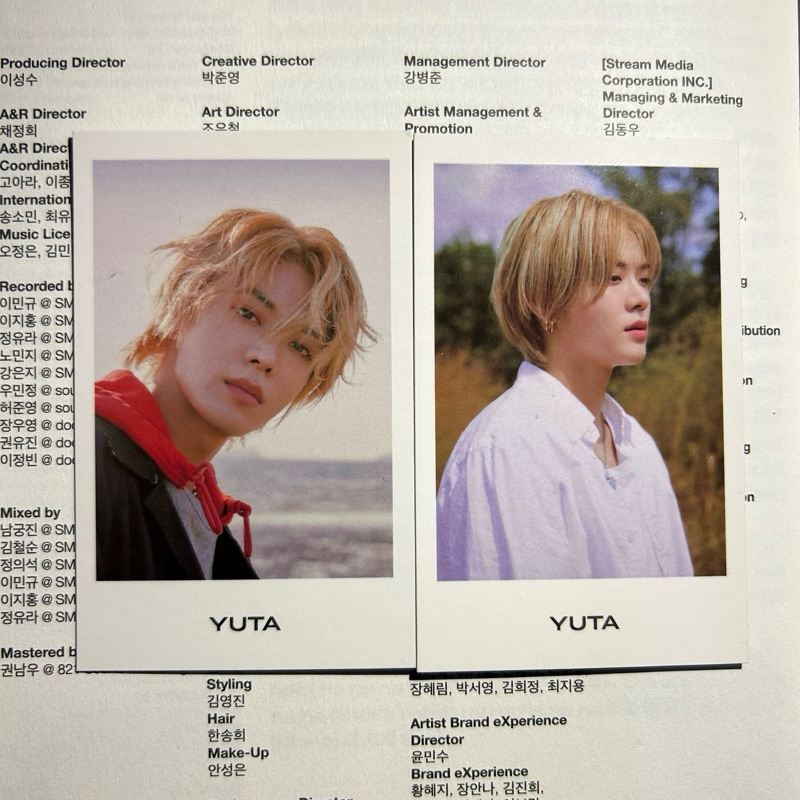 [BOOKED]photocard official Yuta NCT U MD polaroid from home resonance