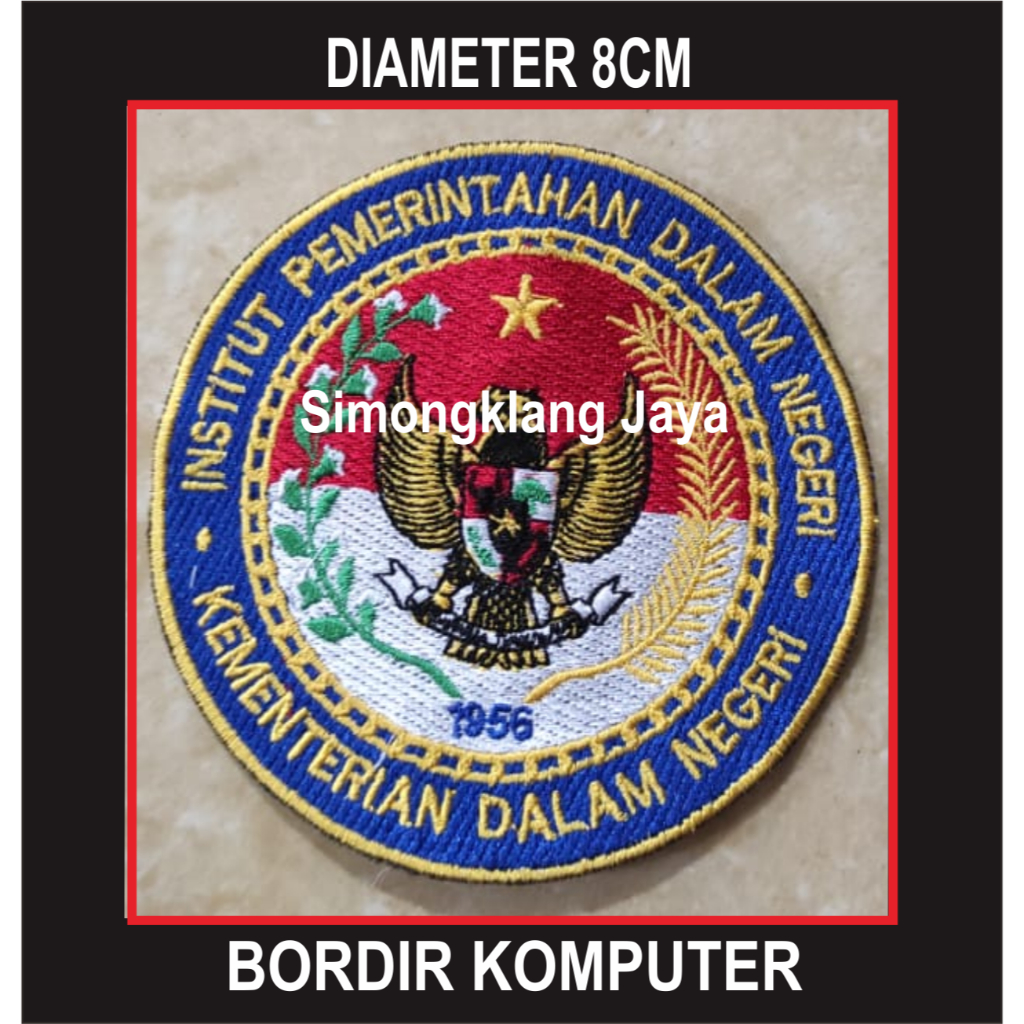 EMBLEM BORDIR LOGO IPDN BORDIR KOMPUTER