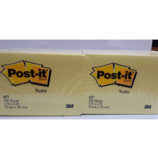 

NEW PROMO 3M post it Sticky Notes 657 yellow notes 3x4