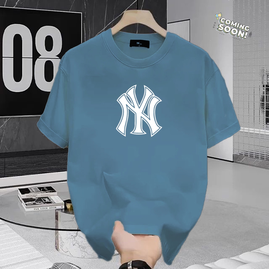 Kaos Pendek NY Motif Putih Kaos Atasan Pria Wanita S M L XL XXL Premium Unisex