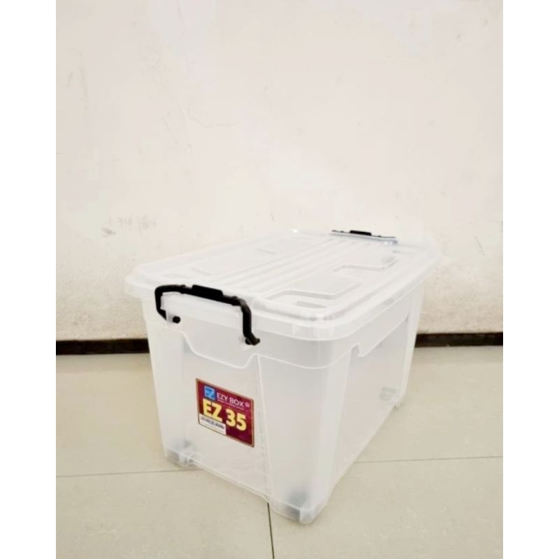 container box transparan bening 35 liter / box container bening 35 liter
