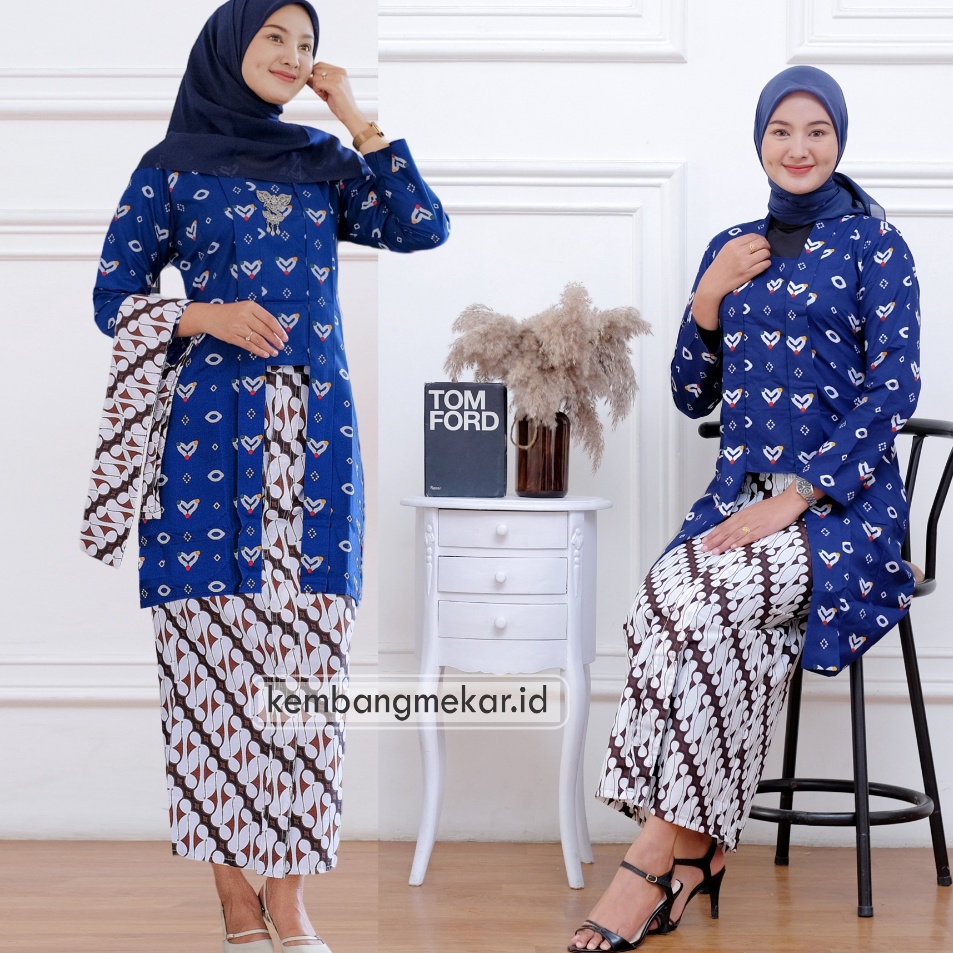 Lariiss Setelan Kebaya Kutubaru Jumputan Tunik Exlusive