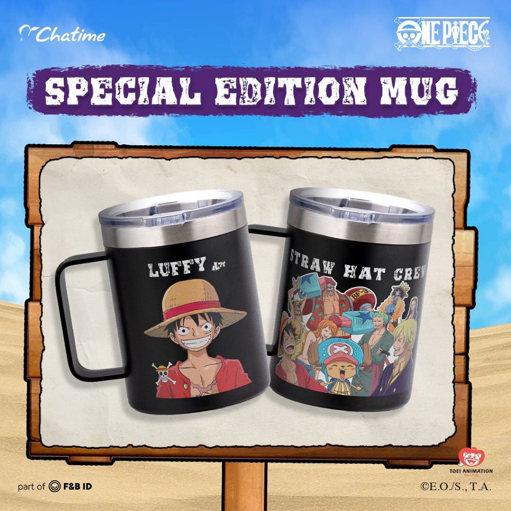 Chatime X One Piece Limited Edition Monkey D. Luffy Straw Hat Crew Mug Special Collaboration Merchan