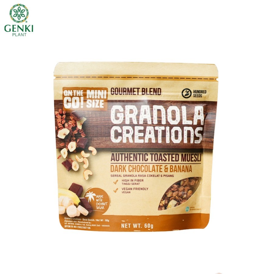 

Granola Creations Authentic Toasted Muesli Dark Chocolate & Banana 60gr