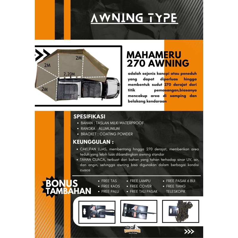 Mahameru 270 side awning