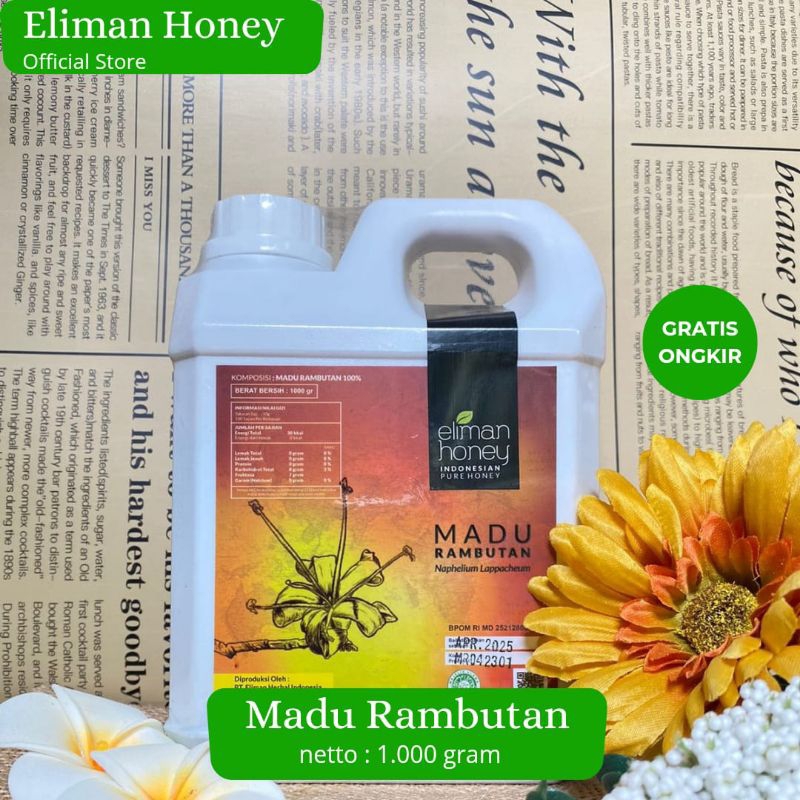 

Madu Rambutan 1kg Eliman