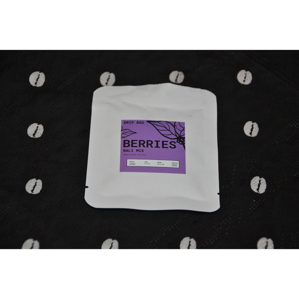

Kopi Arabika Berries Bali Mix Bean Arabica Bubuk Coffee Specialty Coffee Bean Dripbag 12Gr