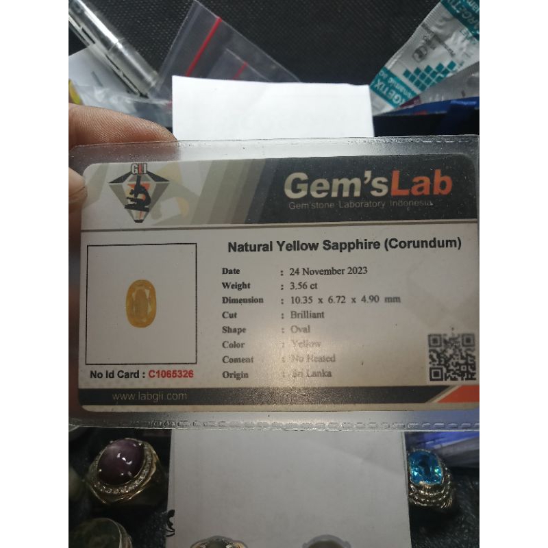 yellow safir Srilangka NH murah