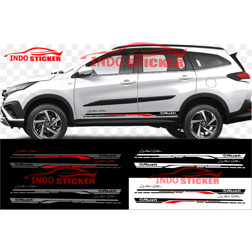sticker mobil toyota rush cutting stiker list mobil rush