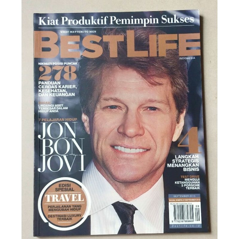 Majalah BestLife Indonesia September 2015 : Cover Bon Jovi