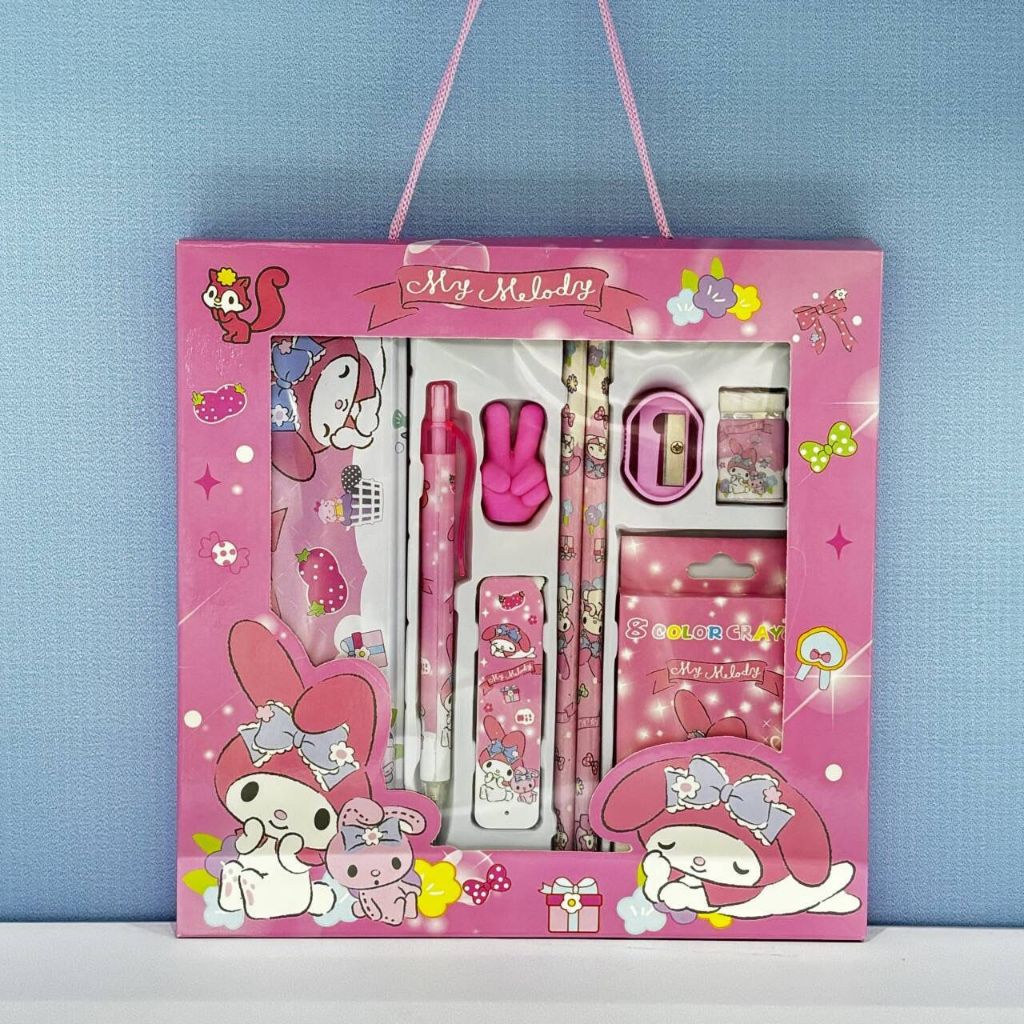 

YEN KP183 - KOTAK PENSIL ANAK SET 7 IN 1 STATIONARY ANAK SEKOLAH SANRIO ALAT TULIS SET KOTAK PENSIL