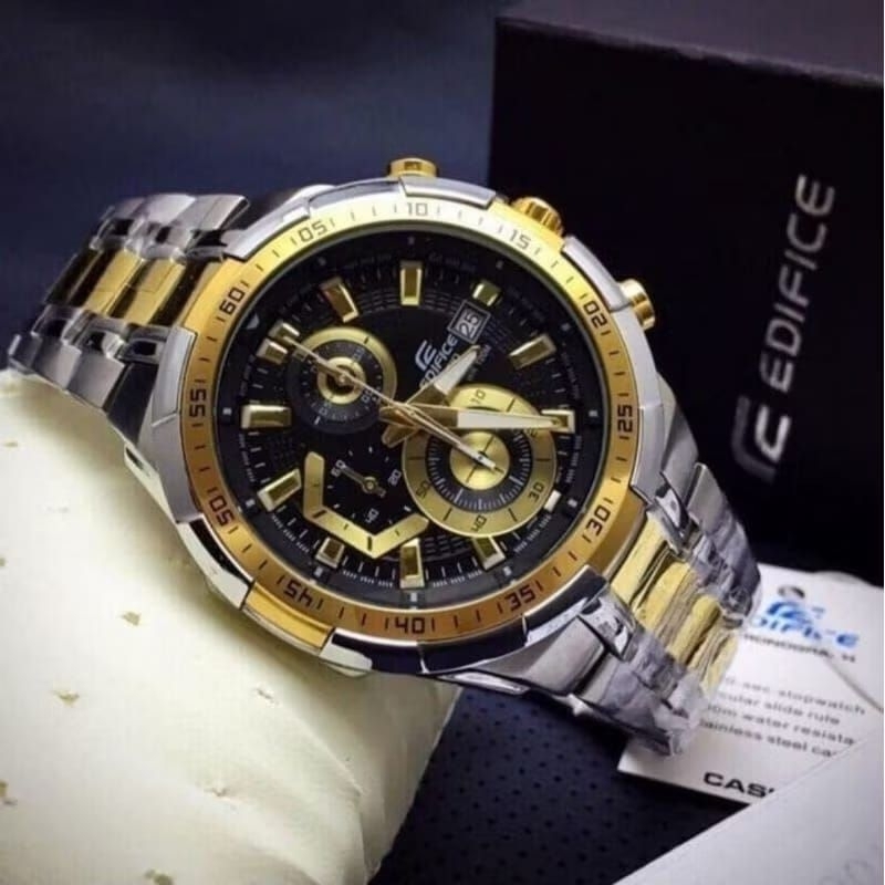 EDIFICE EFR539 / EF539 / EFR 539 SILVER COMBI GOLD RARE