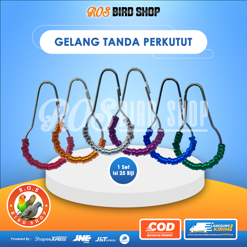 RING PERKUTUT TANDA SLIM isi 25 biji GELANG TANDA BURUNG PERKUTUT