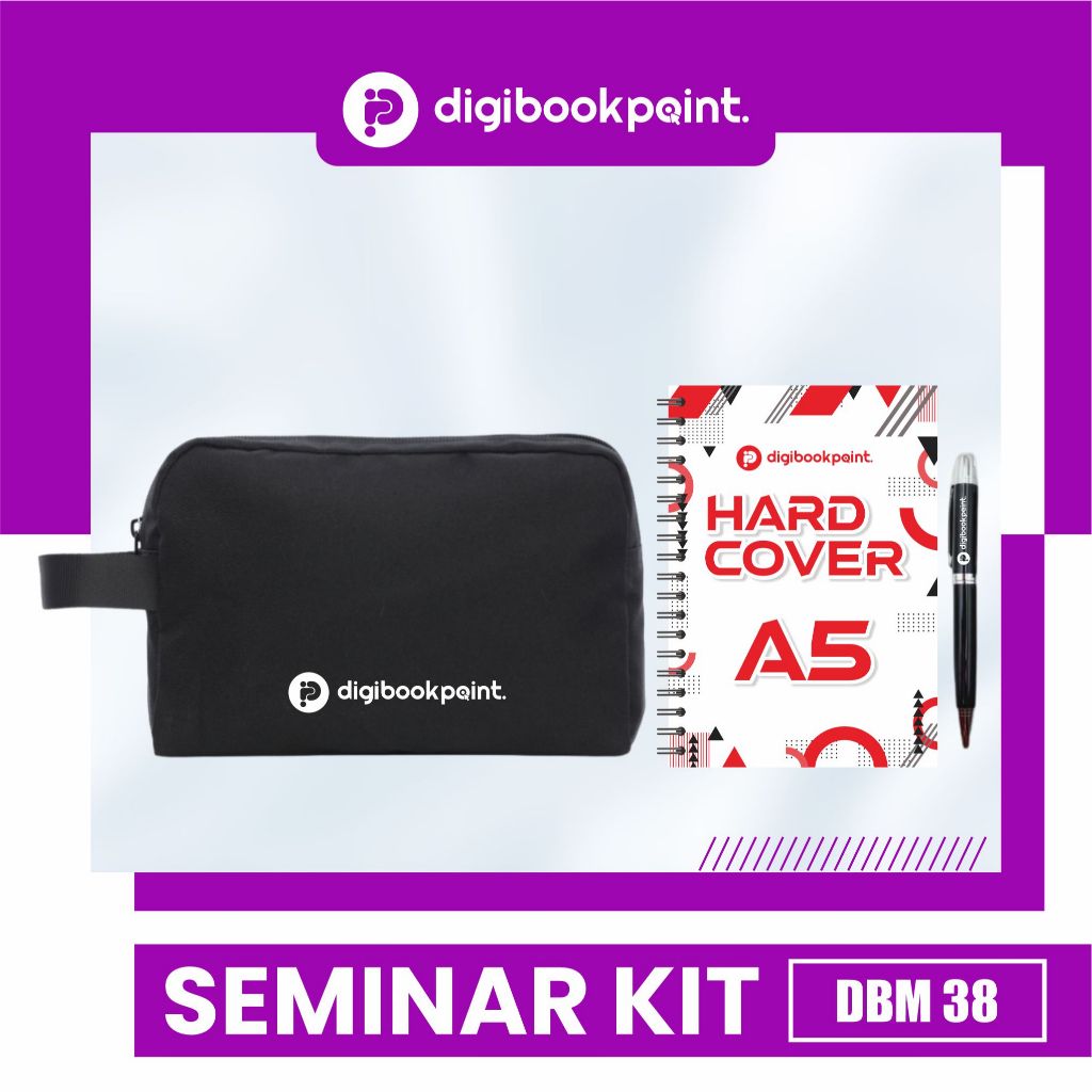

Pulpen Besi Grafir, Notebook Hardcover A5, Pouch Cordura - Paket Seminar Kit Custom - DBM 38