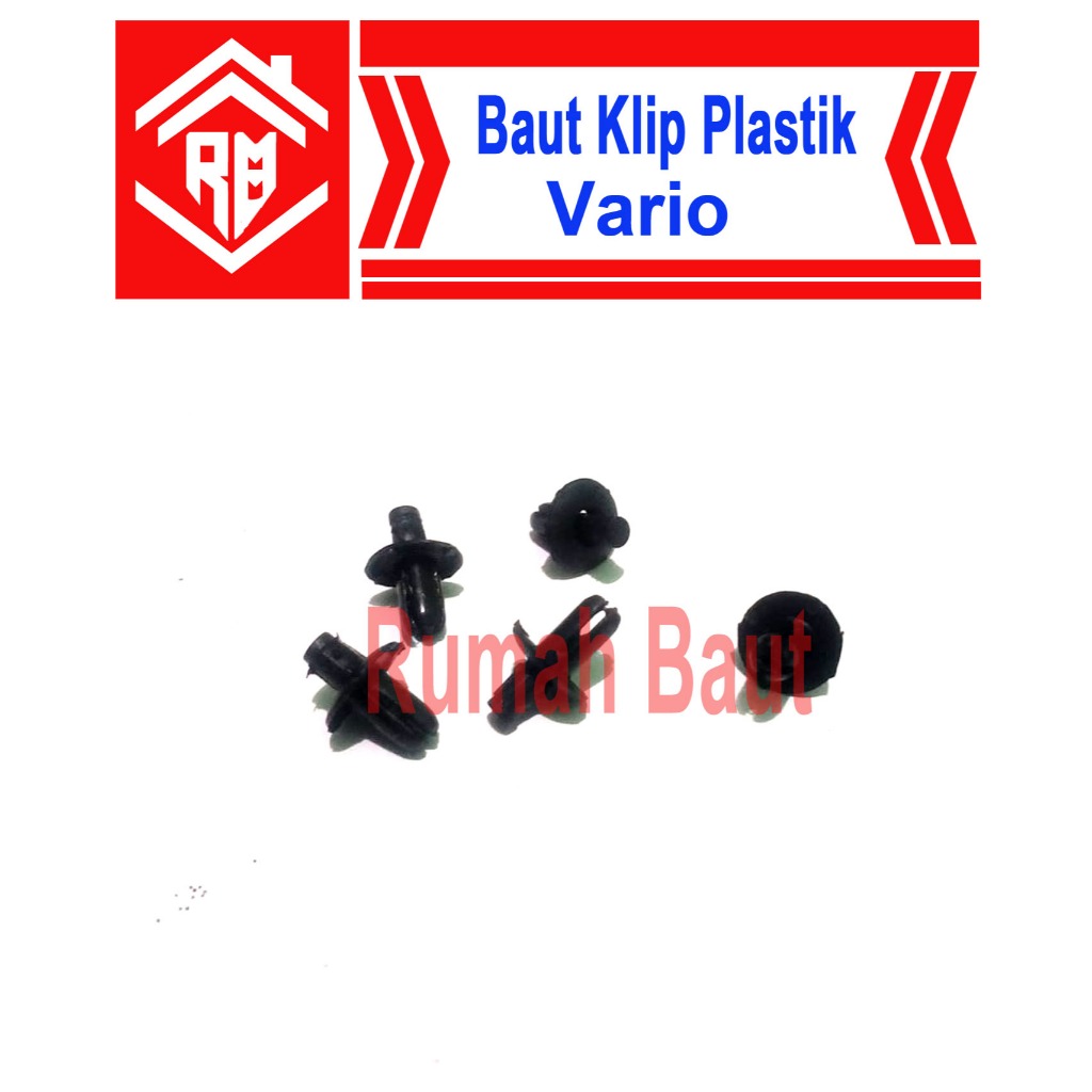 10 PCS Baut Klip Plastik untuk Vario scopy Hitam
