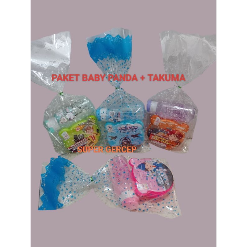 

TEMPAT MAKAN BABY PANDA + BOTOL MINUM TAKUMA 350ML PAKET HAMPERS KADO BINGKISAN HADIAH PAKET SOUVENIR ULANG TAHUN ANAK