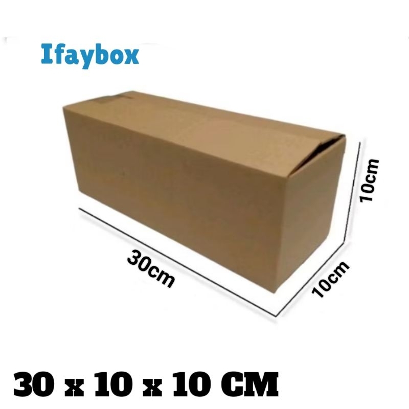 

Kardus box Uk. 30x10x10 cm single wall polos