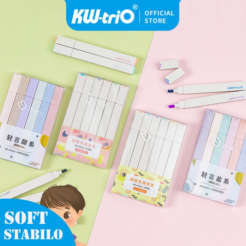 

COD Stabilo Pastel 1 Set Stabilo Highlighter Multicolor Stabilo siswa 6PCS/SET Warna Pastel 6 Warna Lucu