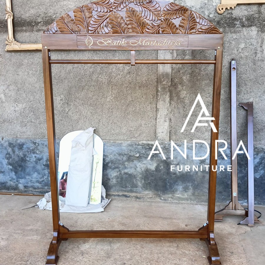 gawangan baju batik ukiran daun, gawangan baju dan gamis bisa custom