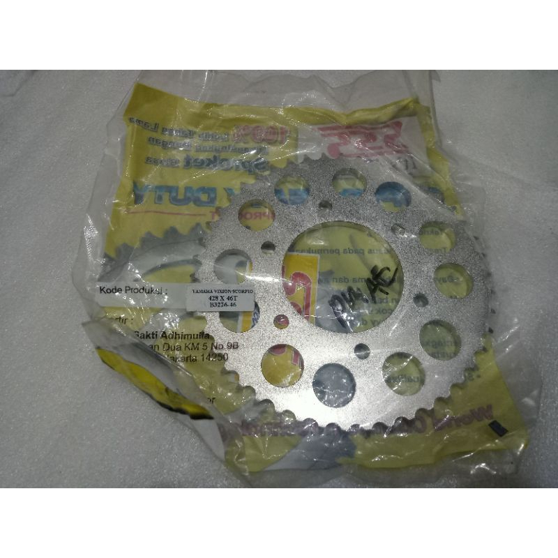gear / gir belakang SSS Vixion old / Vixion new / MX king / scorpio ukuran 428