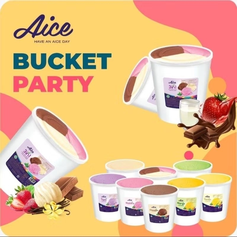 

AICE 3IN1 | Aice Bucket Bulky 8 Liter | Es Krim Aice | ICE CREAM BULKY AICE NEAPOLITAN| Eskrim ember Hajatan , ulang tahun , acara arisan