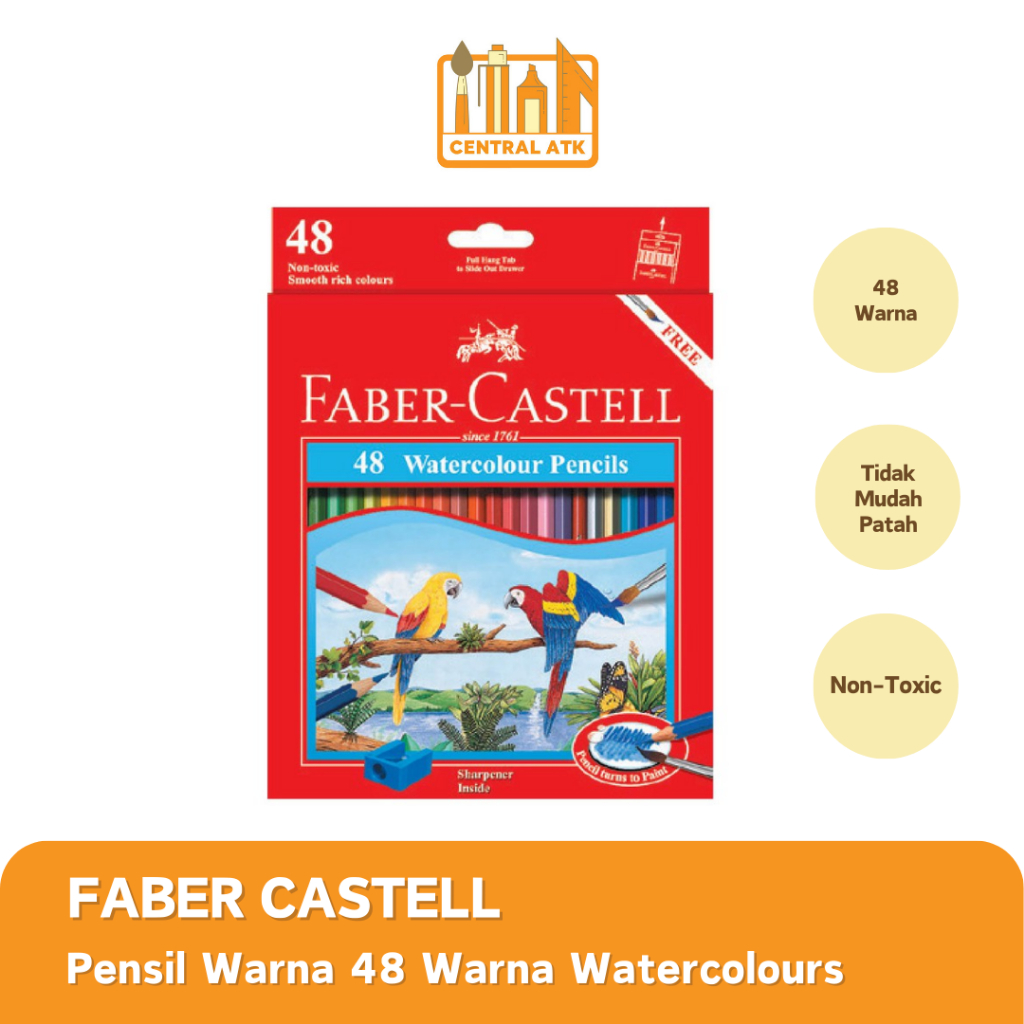 

COLOUR PENCIL / PENSIL WARNA FABER CASTELL 48 WARNA WATERCOLOUR