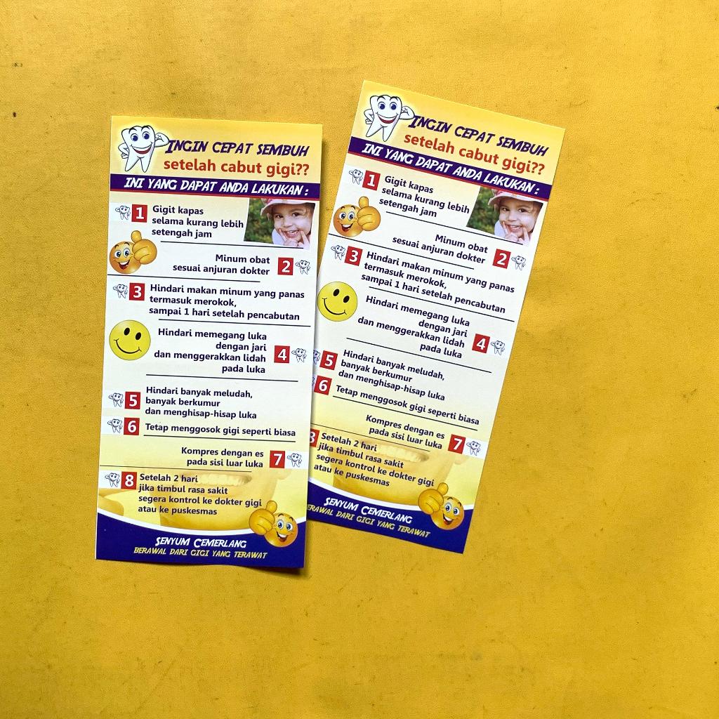 

Flyer Tips Cepat Sembuh Setelah Cabut Gigi | Brosur Kesehatan Gigi Dan Mulut | Flyer KESGILUT