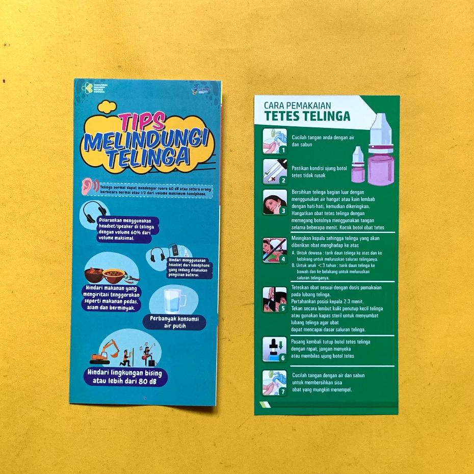 

Flyer Tips Melindungi Telinga | Brosur Cara Pemakaian Tetes Telinga | Flyer Kesehatan