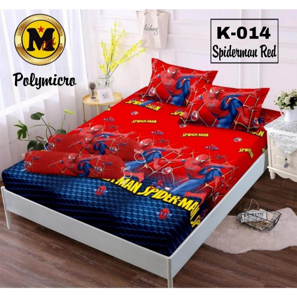 SPREI MOTIF KARAKTER ANAK TAYO SPIDERMAN UKURAN 120 160 180 200