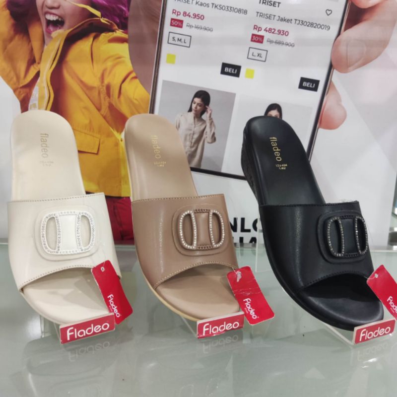 FLADEO ORIGINAL❗Sandal Wedges Wanita Tinggi 5 cm