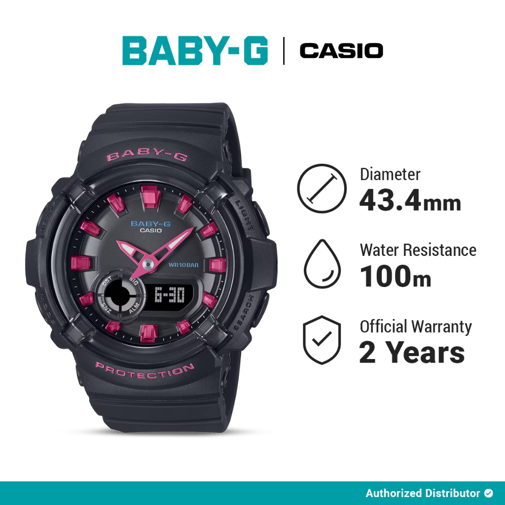 Baby-G Jam Tangan Wanita BGA-280DN-1ADR Digital Analog Black Original
