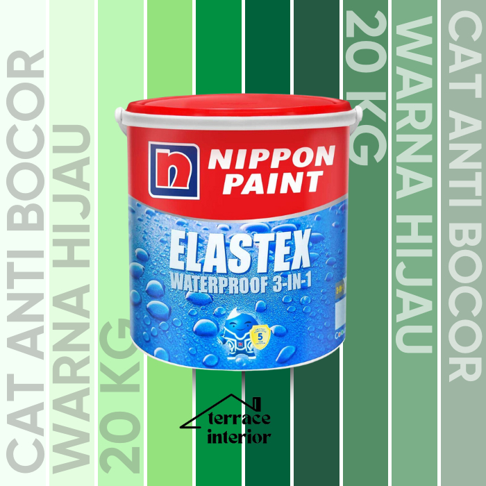 Cat Pelapis dan Anti Bocor Nippon Paint Elastex Warna Hijau 20 KG