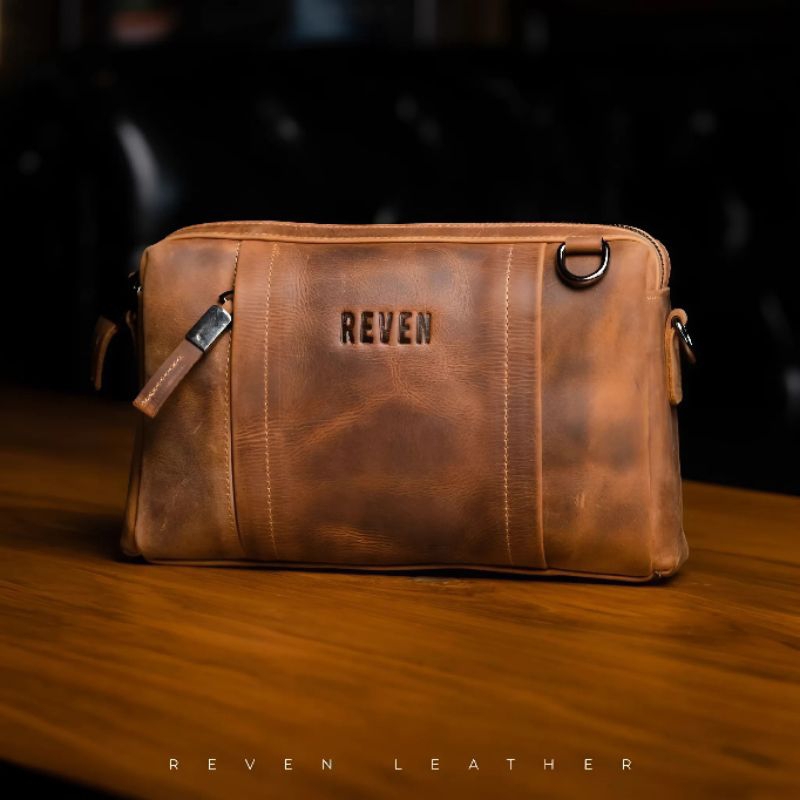 Reven Leather - Oslo Sling Bag Tas Selempang Pria Kulit Sapi