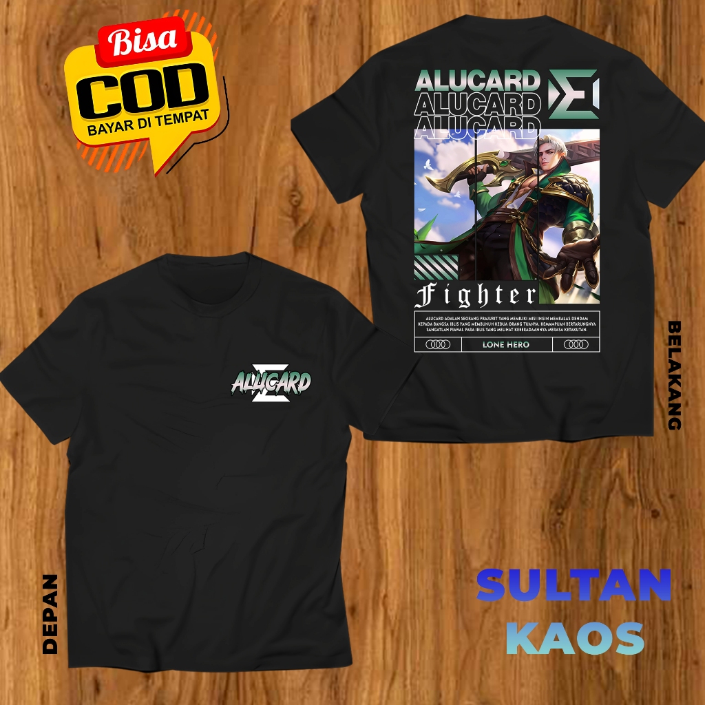 KAOS DEWASA GAME MOBA ALUCARD LONE HERO BAJU ML ALUCARD FIGHTERS TSHIRT MLBB BISA REQUEST SKIN BAJU 