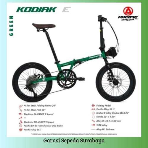 SEPEDA LIPAT 16 INCH PACIFIC KODIAK E 9 SPEED WHEELSET 16+ BERKUALITAS