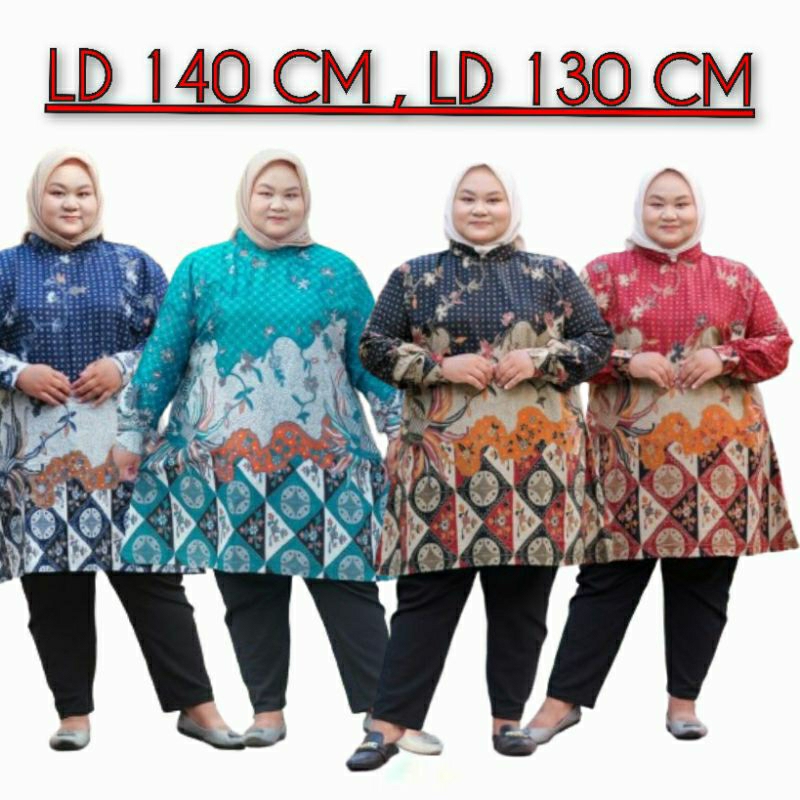 TUNIK BATIK JUMBO LD 140,130 CM ,ATASAN BATIK JUMBO