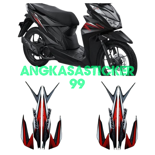 sticker striping body motor beat fi 2020 cbs full hitam