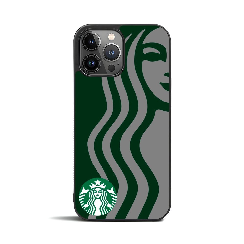 CASING iPhone 5 6 7 8 SE X XR XS 11 12 13 14 15 16 Pro Max Mini Plus CASE Starbuck Coffe Logo Green
