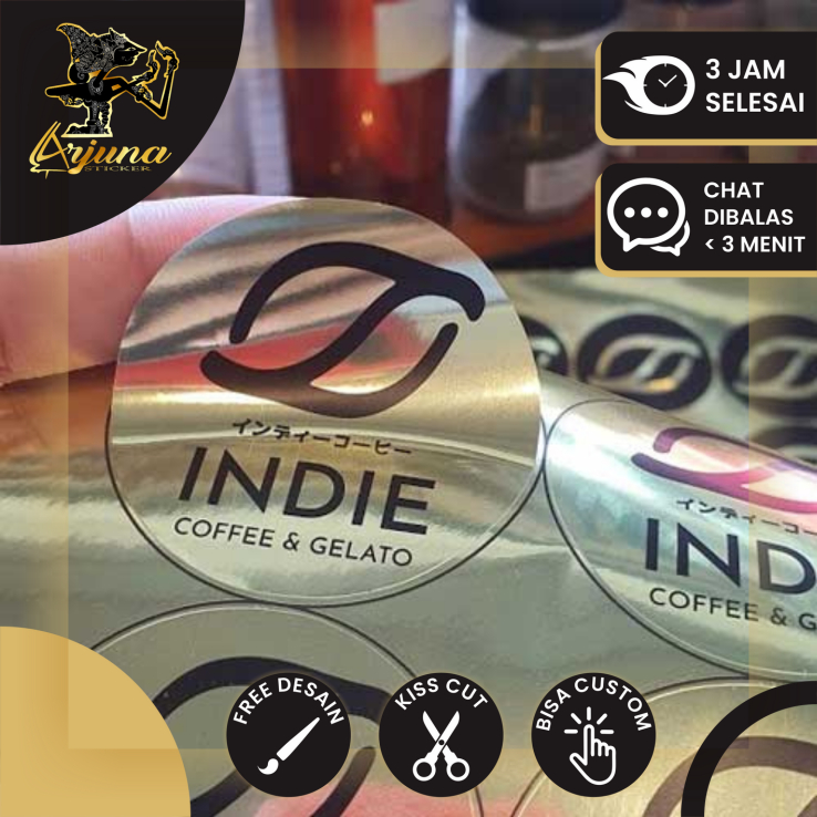 

SBGS 7-10 Cetak Stiker Logo Custom Sticker Label Olshop Bahan Gold/Silver Cutting Bulat