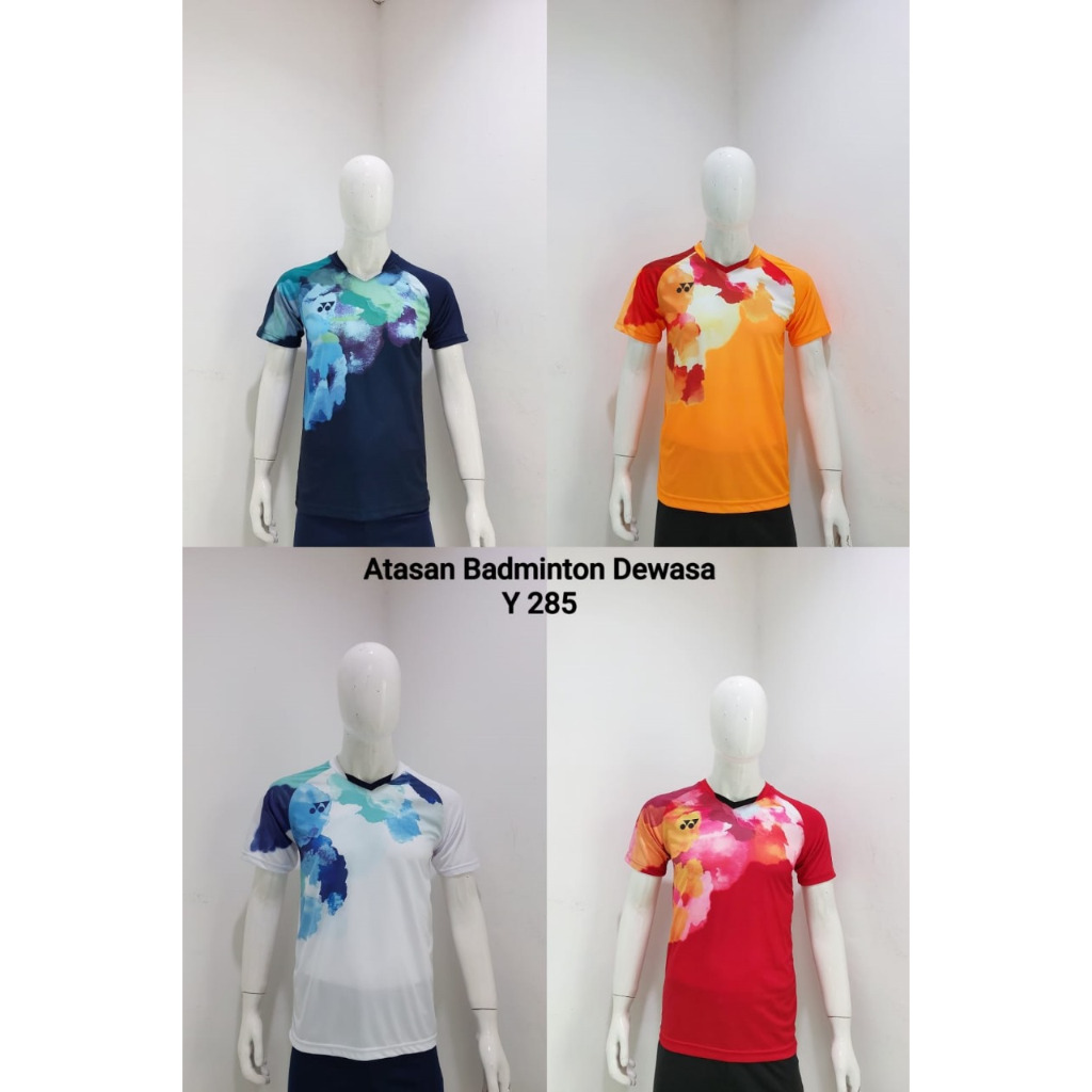Baju Badminton Lining LN285 Double Print Super Navy