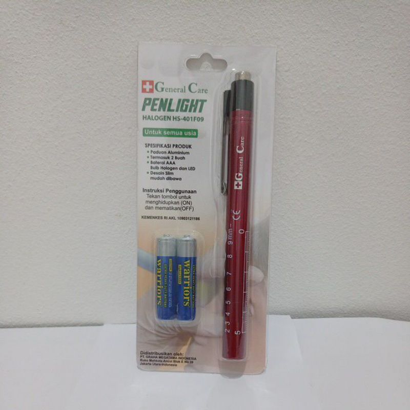 Penlight Senter Halogen Periksa General Care Sinar