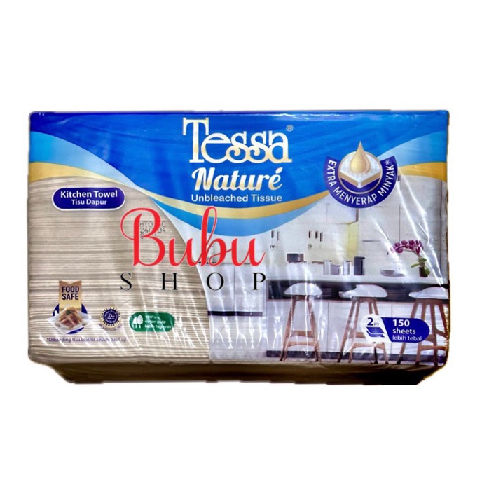 HJ6 Tissue dapur kitchen towel coklat TESSA Nature 15 sheets 2ply