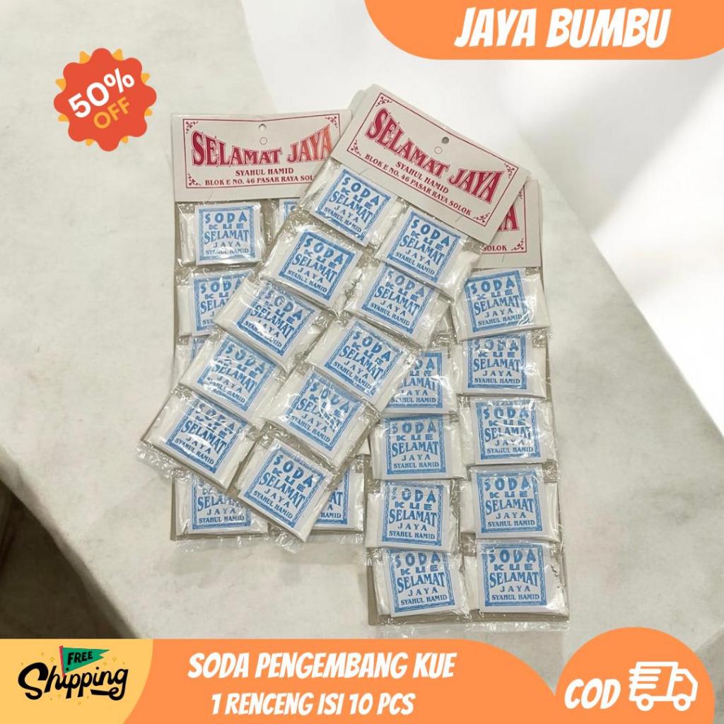

JAYABUMBU - Soda Kue Pemgembang Kue Murni 1 Renceng Isi 10 Harga Glosir